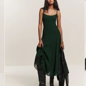 Reformation Forest Green Dress